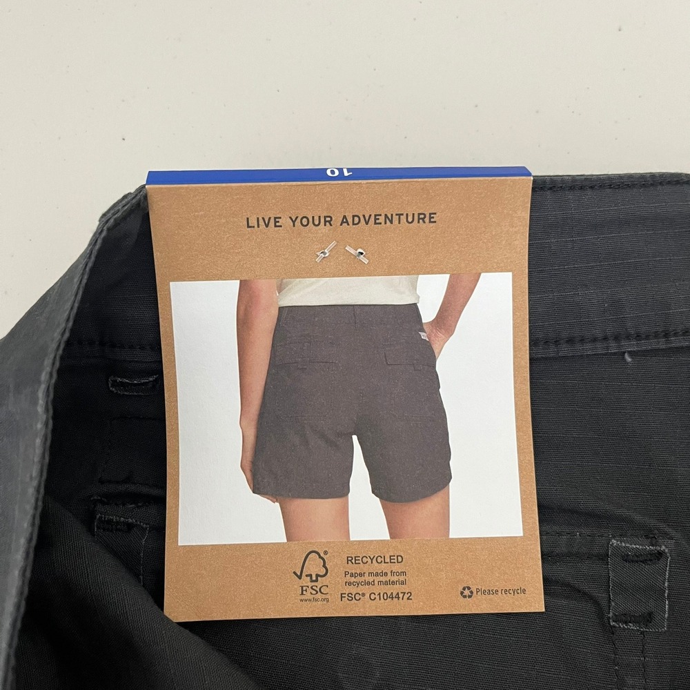 Eddie Bauer Womens Black Ripstop Utility Shorts Size 10 1849046 5" Inseam NEW - Picture 8 of 14